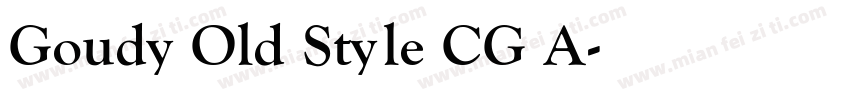 Goudy Old Style CG A字体转换